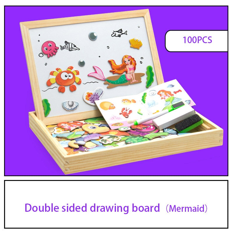 Draw &amp; Puzzle - Educational Magnetic Board