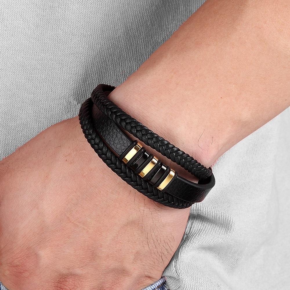 Stylish Genuine Leather Bracelets For Men