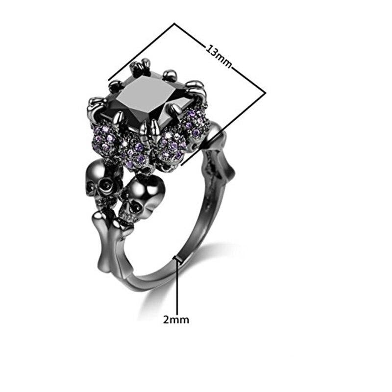 BLACK RODIUM PLATED DEMON PRINCESS RING