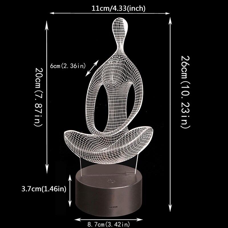Yoga 3D Illusion Lamp