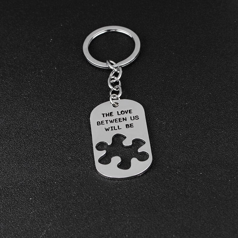 The Love Between Us Will Be Forever and Ever Puzzle Necklace