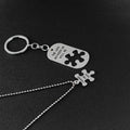 The Love Between Us Will Be Forever and Ever Puzzle Necklace