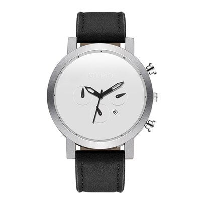 Sports Chrono-klokke i skinn