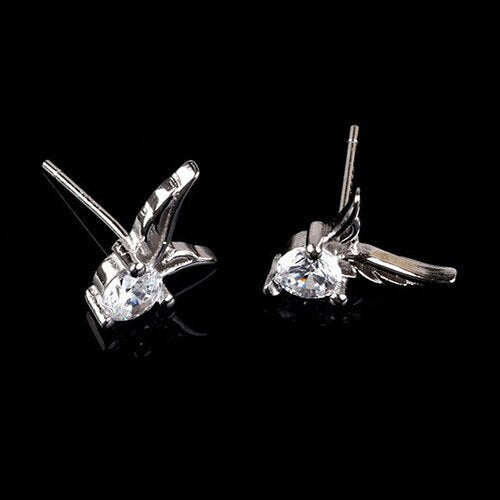 Angel Wings Silver Plated Earrings