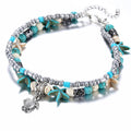 (BEST SELLER) Handmade Turtle & Ocean Ankle Bracelet