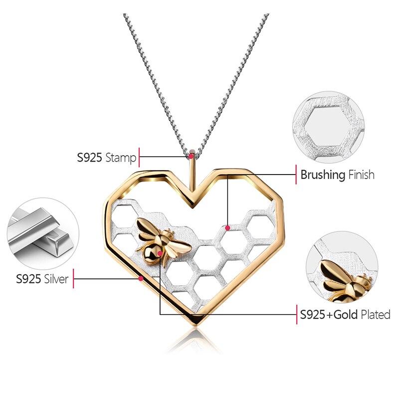 Honeycomb Heart Necklace