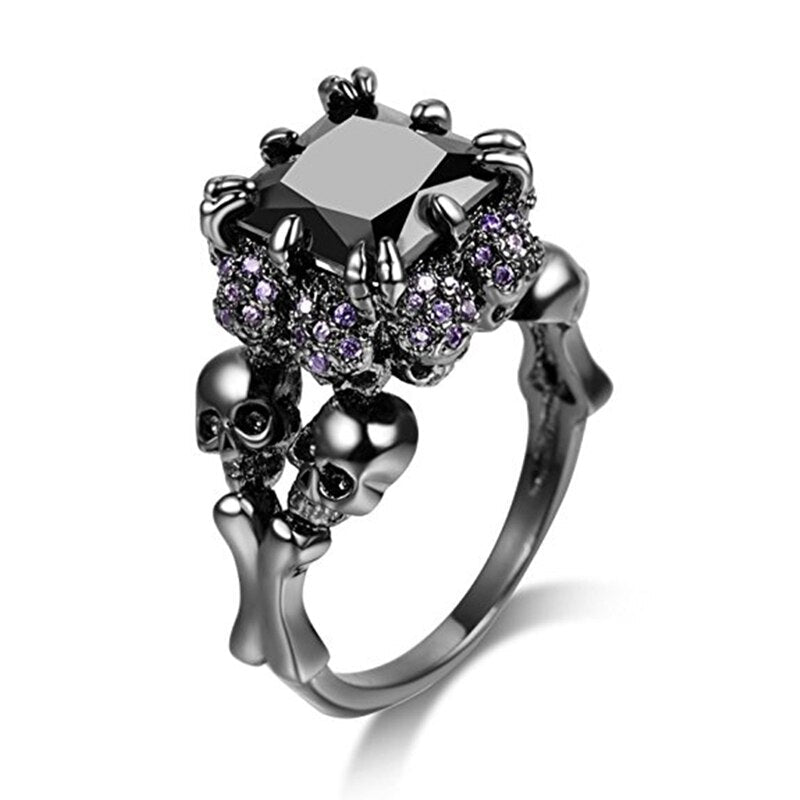 BLACK RODIUM PLATED DEMON PRINCESS RING