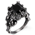 BLACK RODIUM PLATED DEMON PRINCESS RING