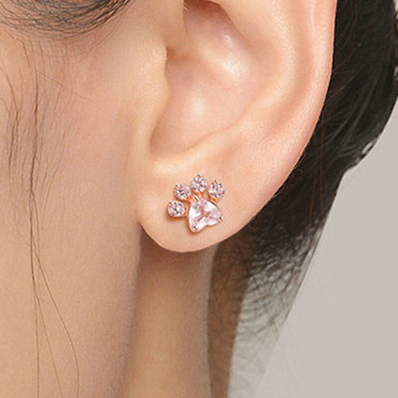 Rose paw earrings - Always have your four-legged friend with you