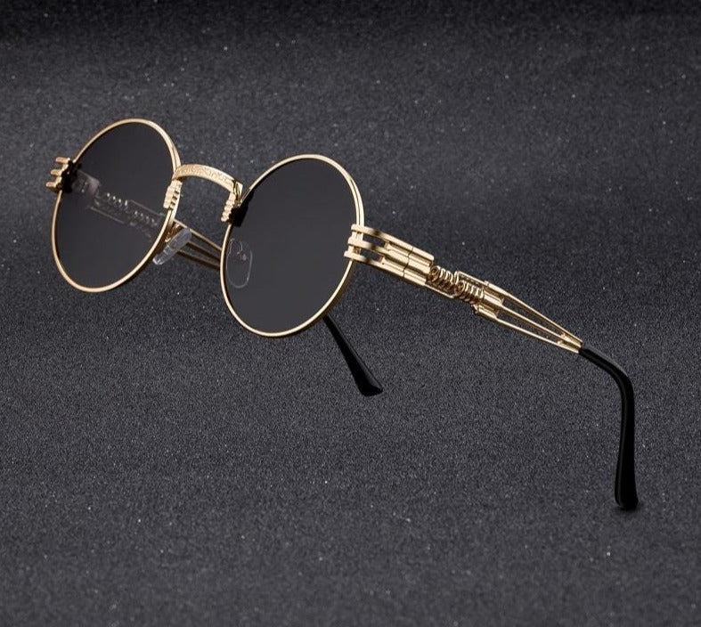 Steampunk Round Metal Sunglasses