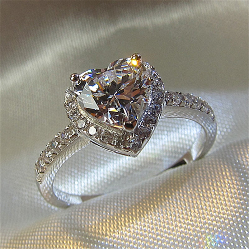 Heart Cubic Zirconia Ring