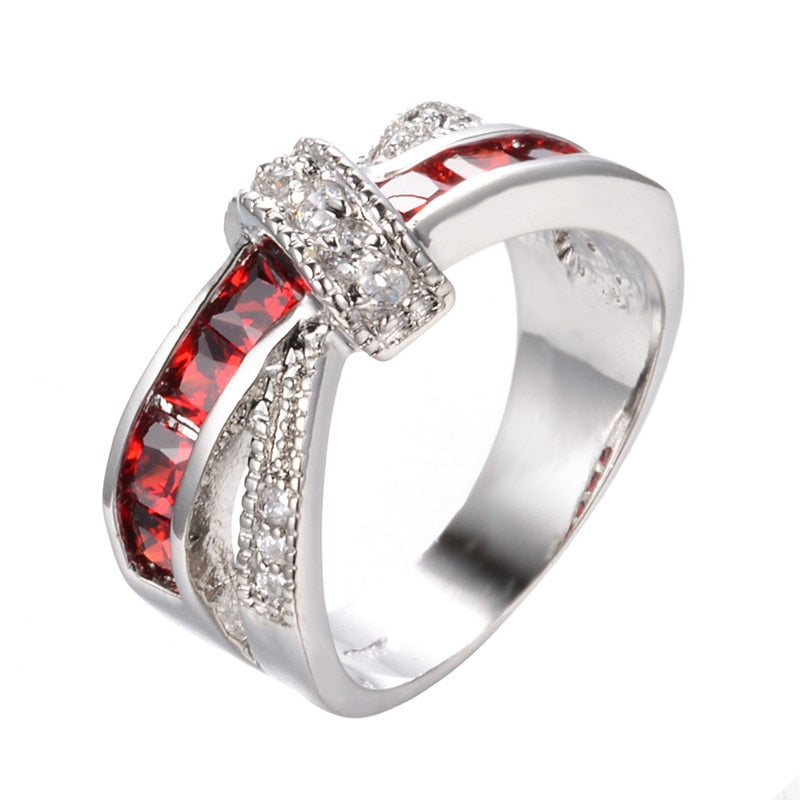 Criss Cross Crystal Ring