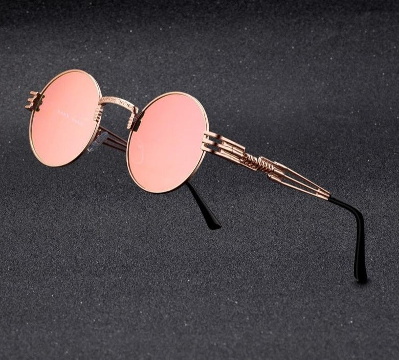 Steampunk Round Metal Sunglasses