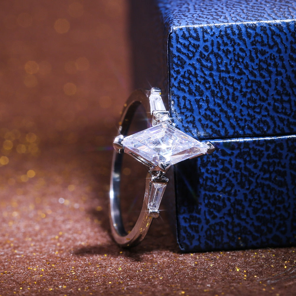 Horse Eye Solitaire Engagement Ring