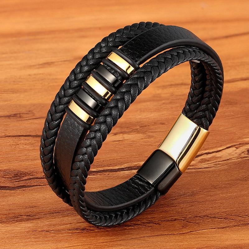 Stylish Genuine Leather Bracelets For Men