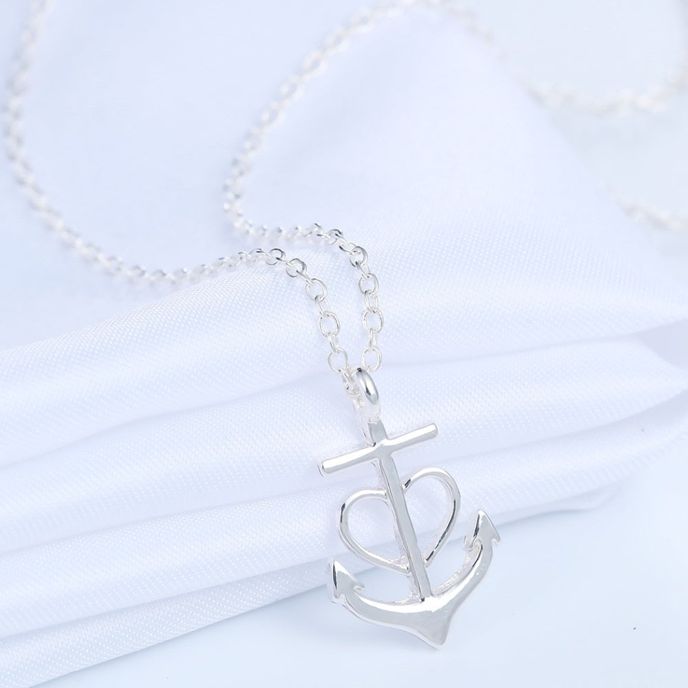 Anchor Heart Necklace