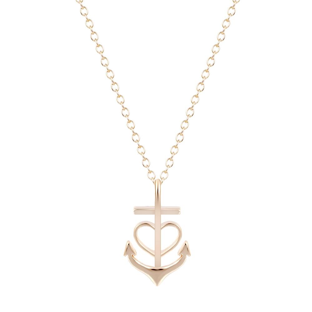 Anchor Heart Necklace