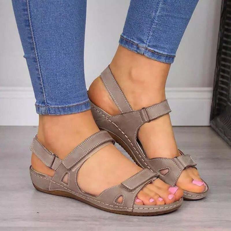 Flat Toe Velcro Casual Sandals