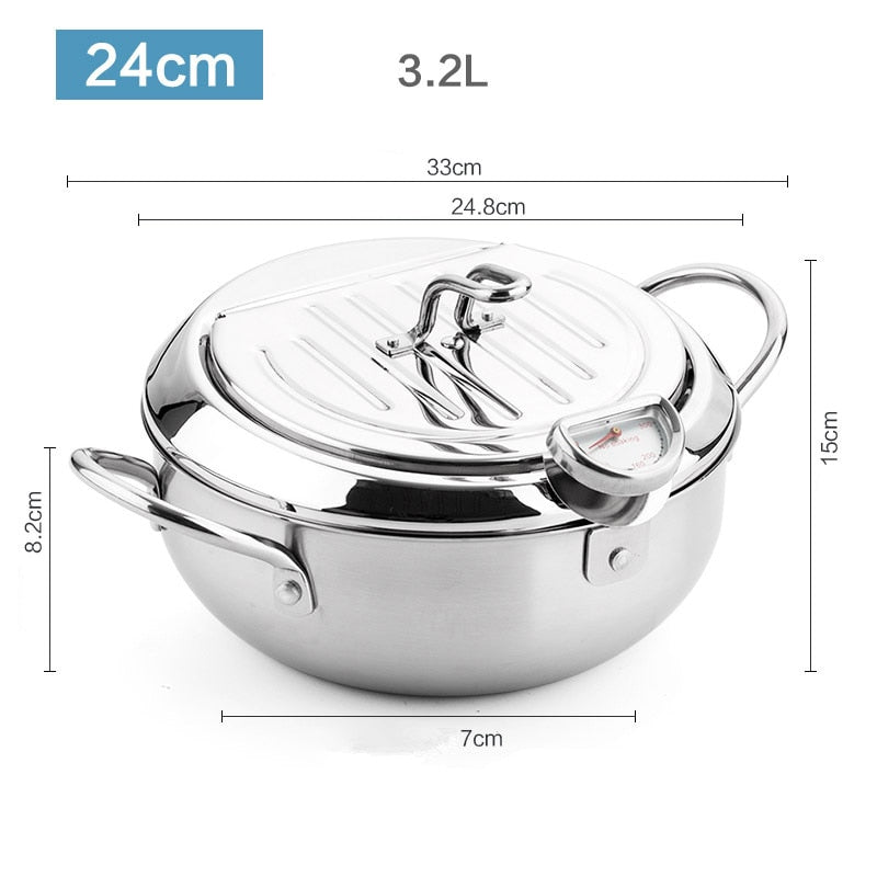 Stainless steel deep fryer