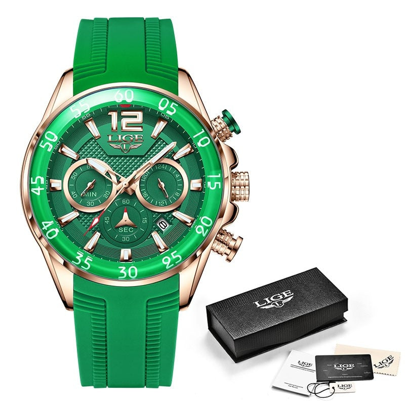 LIGE Luxury Chronograph Sports Watch
