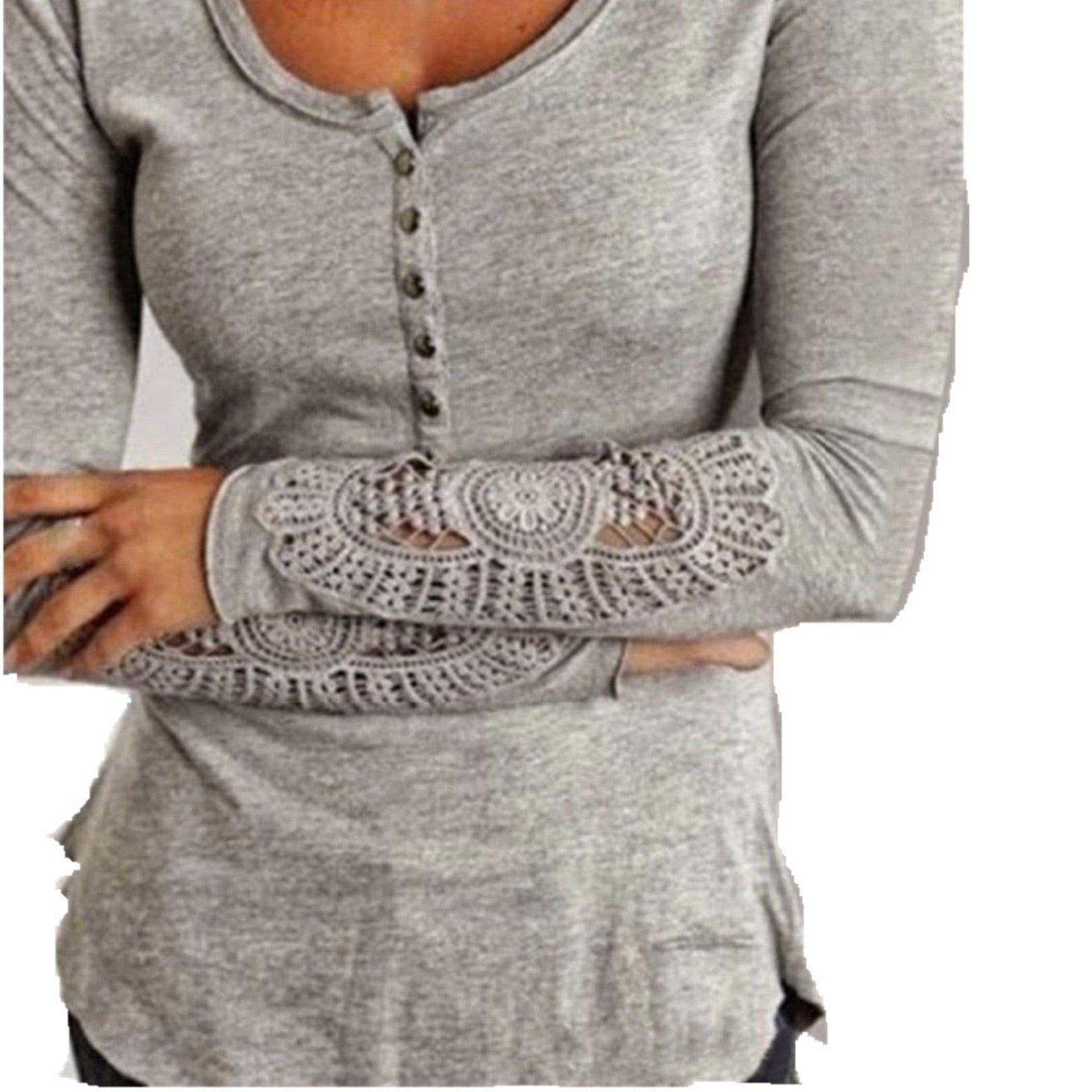 Lace Shirt Long Sleeve