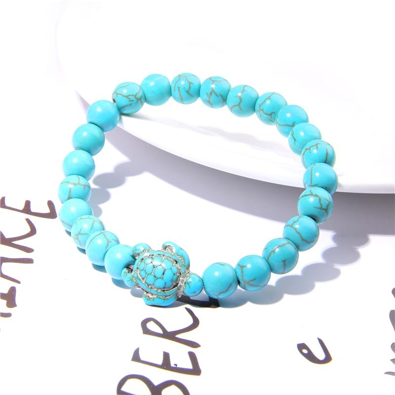 Turquoise Beaded Turtle Bracelet!