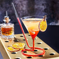 Cocktailglass med spiral sugerør