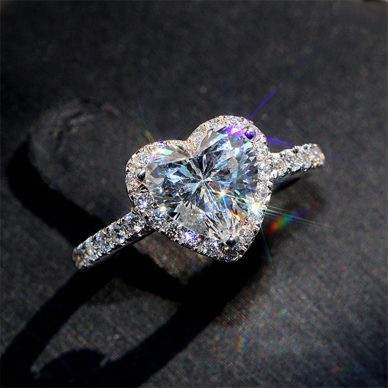 Heart Cubic Zirconia Ring