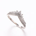 V Shape Sterling Silver Ring