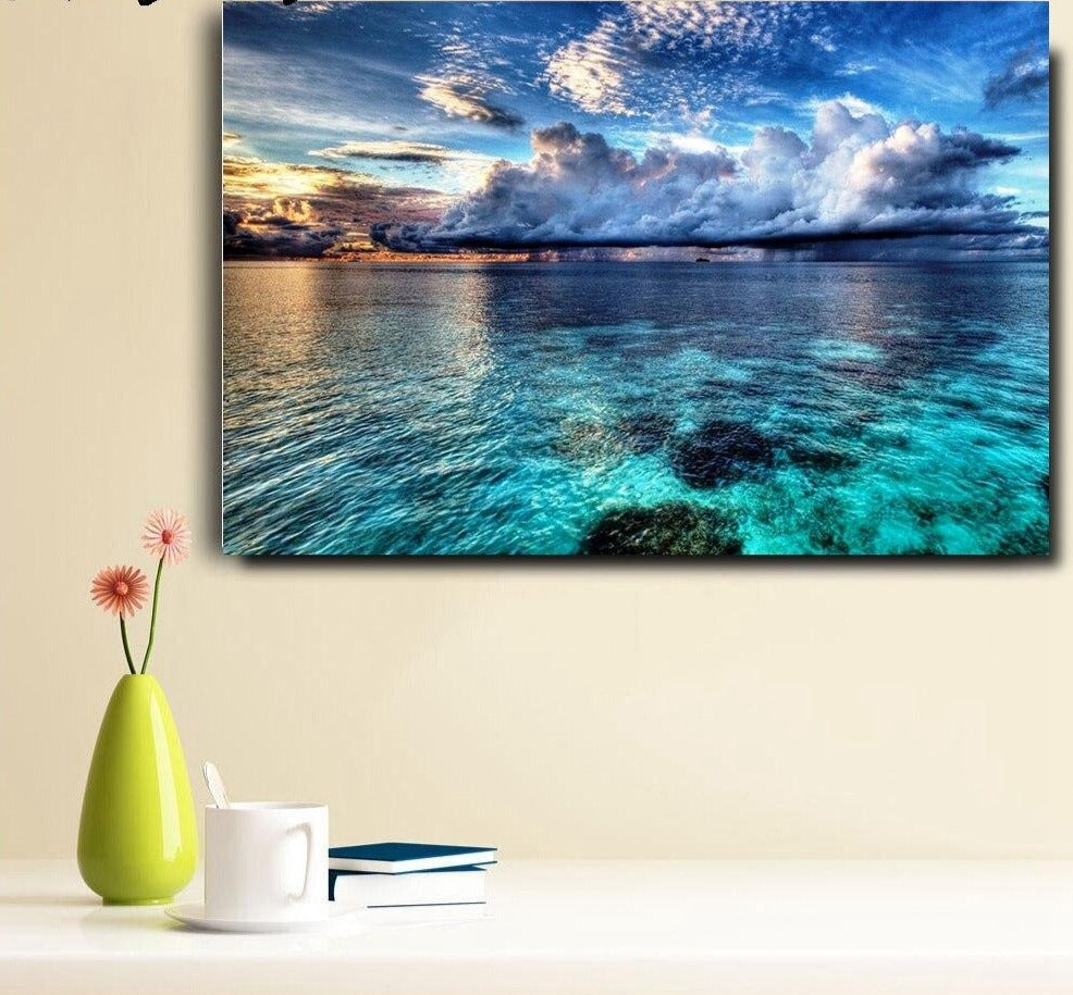 Blue Sky Seascape Wall Art