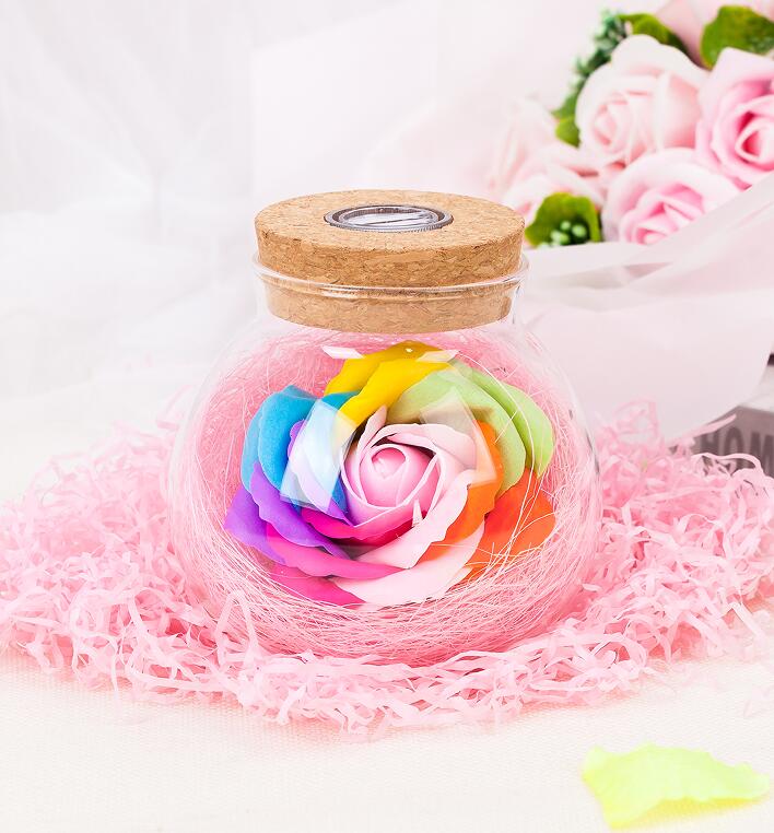 Bloom - LED Rose Bottle Lamp