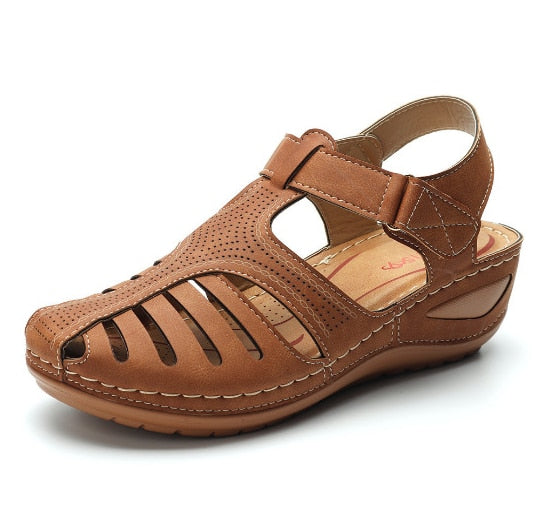 Leather Retro Orthopedic Sandals