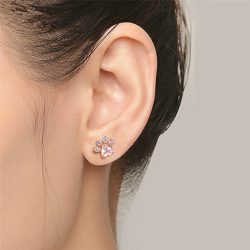 Cat Paw Stud Earrings