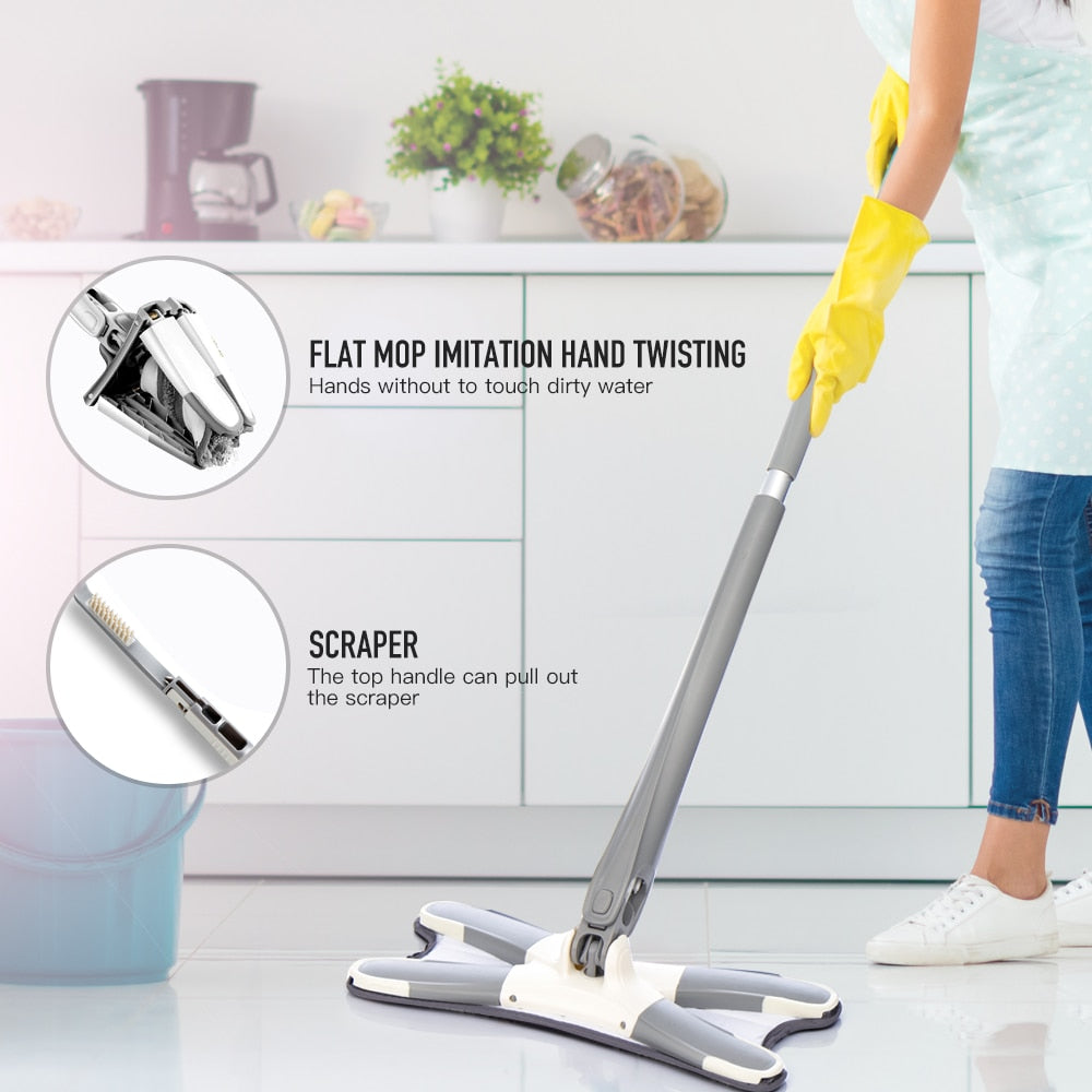X Type | Microfiber Floor Cleaning Mop