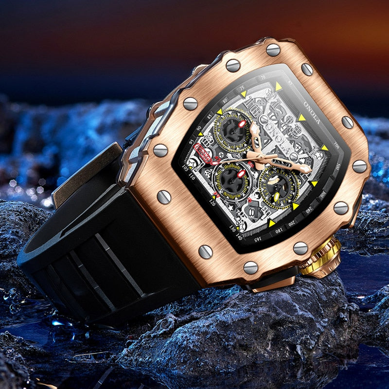 Men's Luminous Tonneau Watch