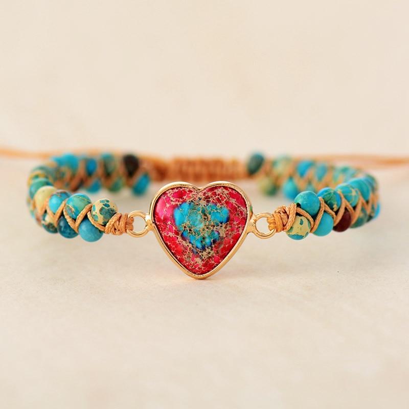 Passion Heart flettet armbånd