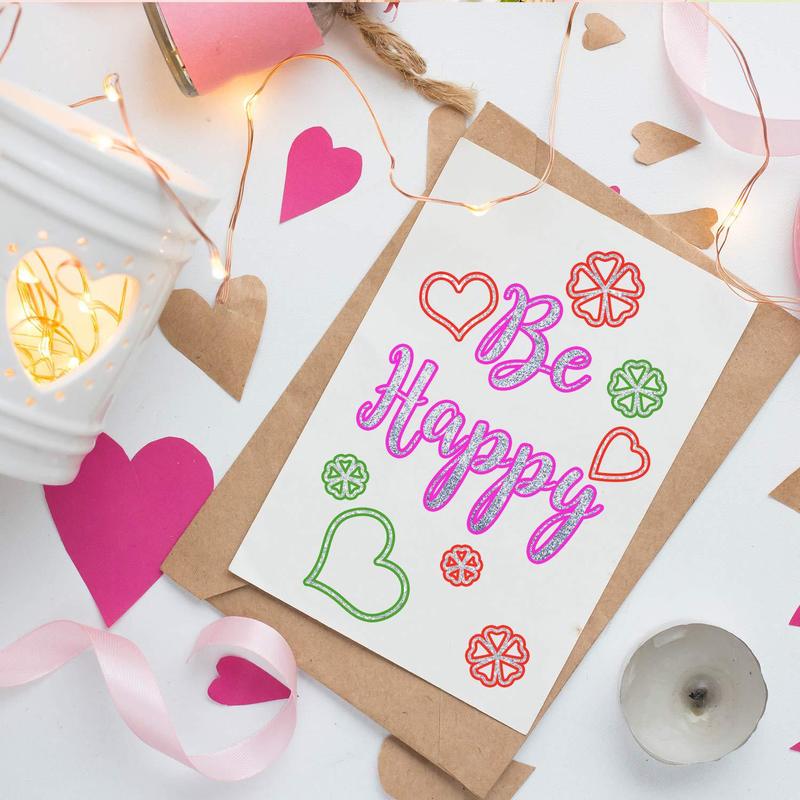 12 Colors Self-Outline Metallic Markers