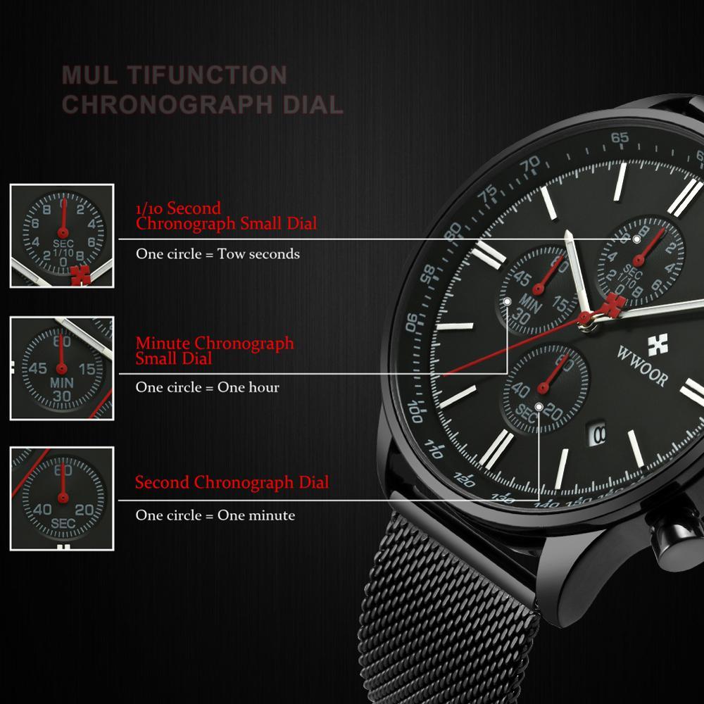Ultra-thin Chronograph Wristwatch