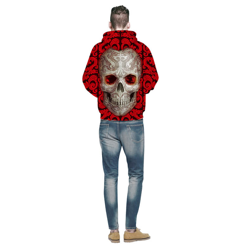 Red Hoodie With Skull