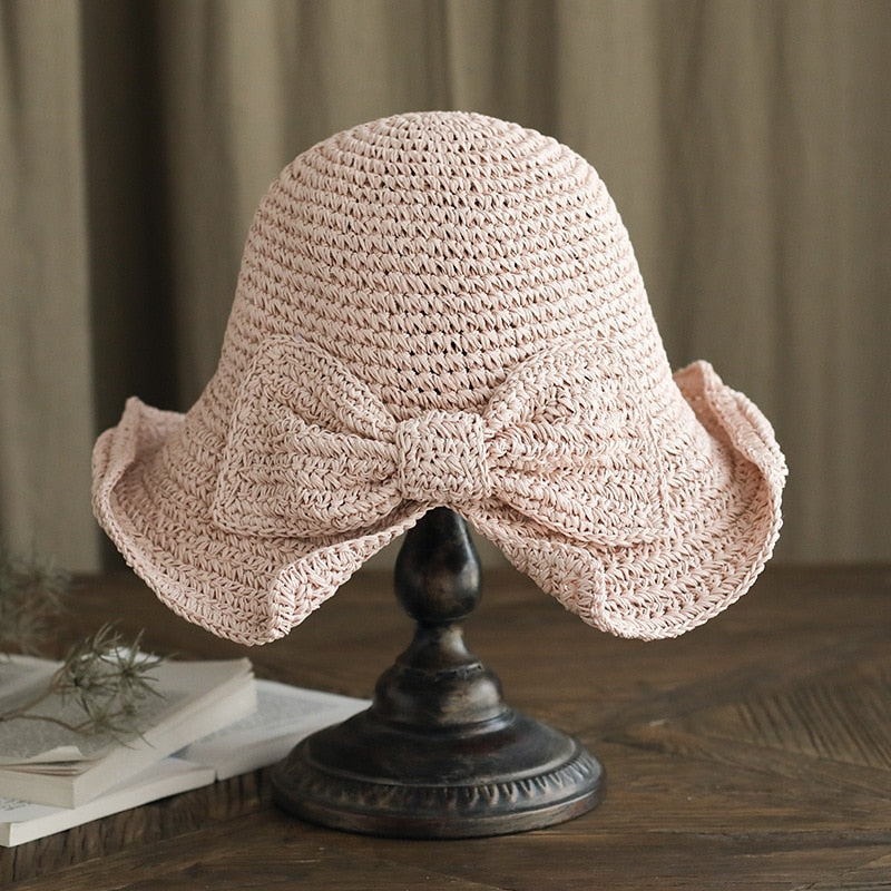 Wide brim straw hat