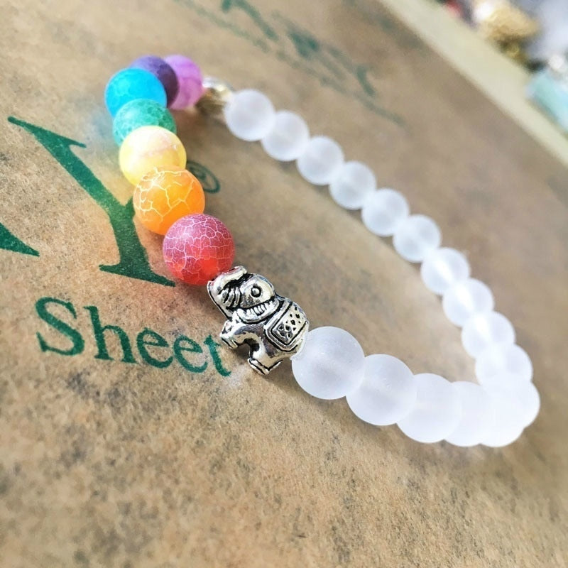 7 Chakra and Elephant Energy Bracelet