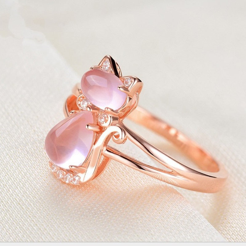 Opal Cat Ring