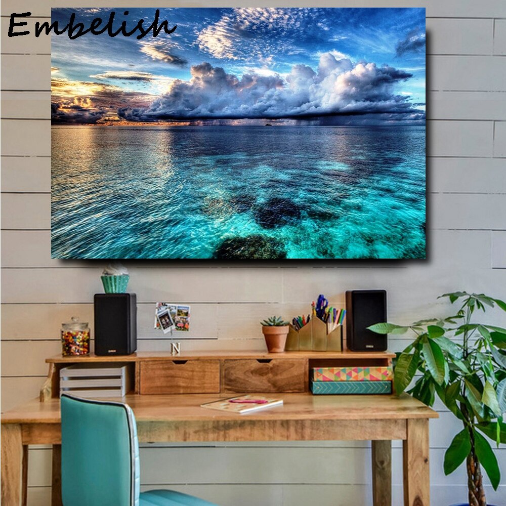 Blue Sky Seascape Wall Art