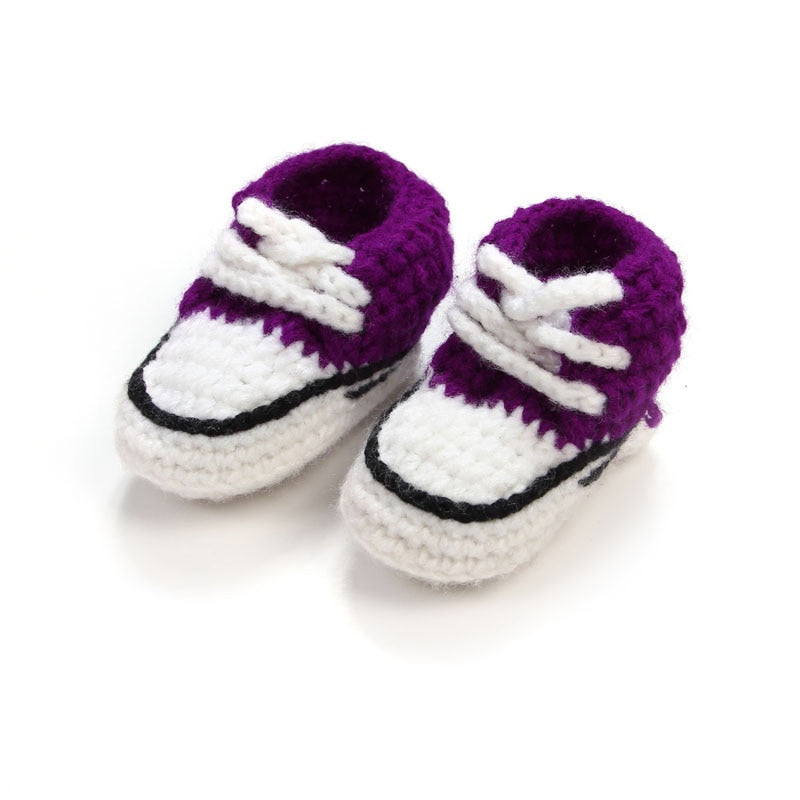 Knitted lace-up shoes