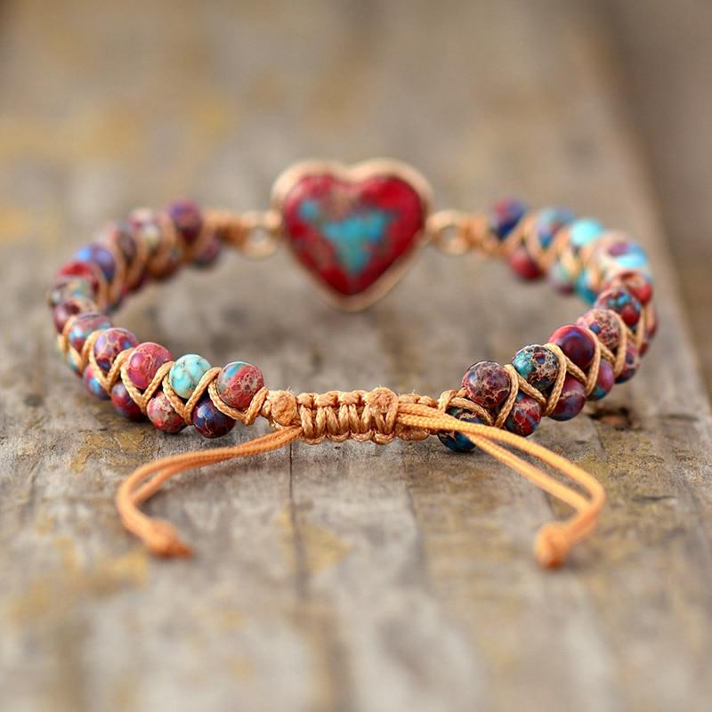 Passion Heart flettet armbånd