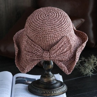Wide brim straw hat