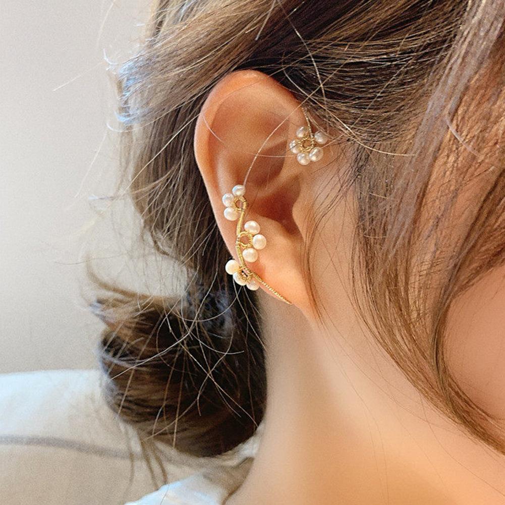 Flower Art Clip Earrings