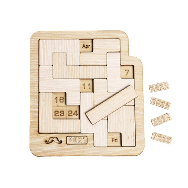 Daily Calendar Wooden Puzzle