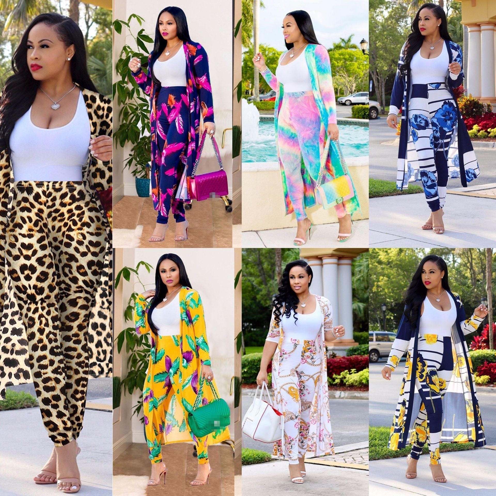 Kimono cardigan set