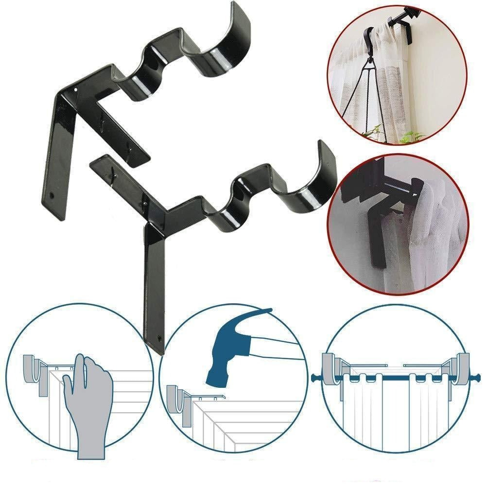 No Drill Curtain Rod Brackets